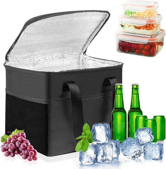Isolerende Lunchtas 8L voor Vrouwen en Mannen - Vouwbare Waterdichte Picknicktas voor Werk, Kamperen en Reizen