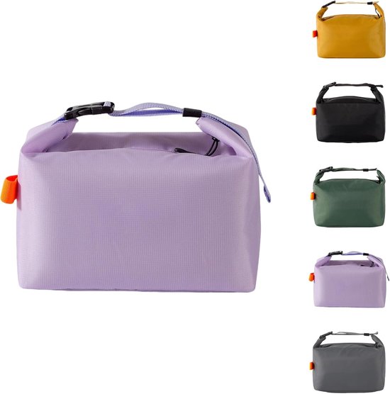 Isolerende Lunchtas met Dikke Film, Lekvrij voor Werk, School en Picknick, Ruime Koeltas met Verstelbare Schouderriem, Geschikt voor Mannen en Vrouwen, Paars