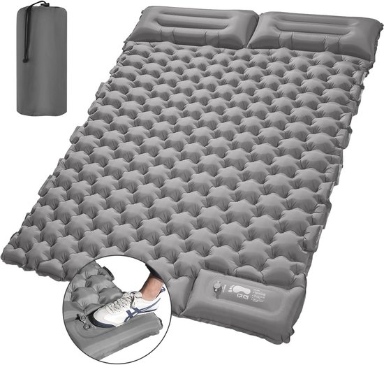 Isolerende Opblaasbare Campingmat voor 2 Personen - Ultralicht en Compact met Ergonomisch Design van Quechua