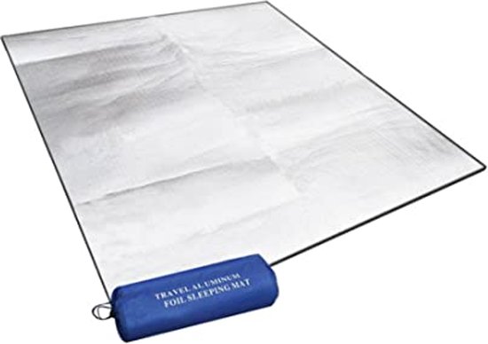 Isolerende waterdichte campingmat 200 x 150 cm - Opvouwbare dubbele vloermat voor kamperen van Merkloos