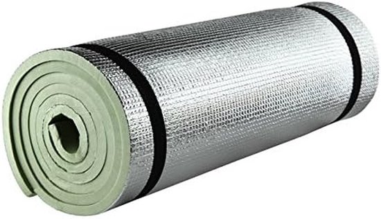 Isomat Aluminium Coating - Thermoslaapmat - Kamperen Buiten - Warmte Isolerend - 200x50cm - Olijf