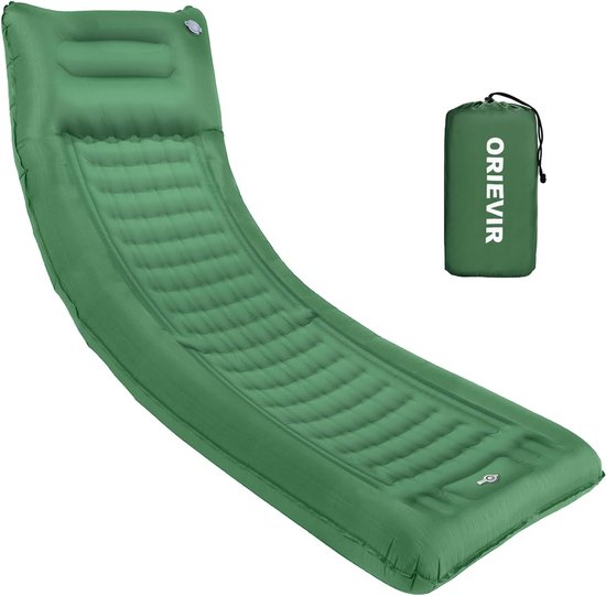 Isomat, camping, 12 cm, verdikt, opblaasbaar matras met kussen en voetpomp, ultralicht luchtmatras, slaapmatten voor wandelen, reizen, dikke outdoor isolatiemat voor strand, tent, trekking van Isomat