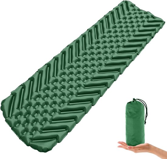 Isomat Camping Outdoor Ultralicht Camping Isomat Opblaasbaar Waterdicht Opvouwbaar Luchtmatras, Kleine Verpakkingsgrootte Camping Mat Slaapmatten voor Camping Wandelen Sport Reizen Backpacking van Isomat