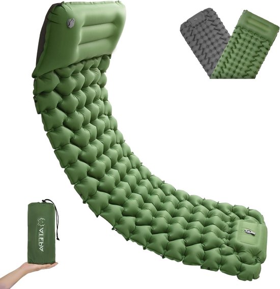 Isomat camping zelfopblazend met voetdrukpomp - olijfgroen van Isomat