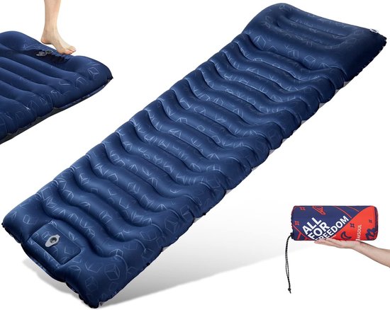Isomat, campingluchtmatras, zelfopblazend: ultralicht, outdoor, groot, opblaasmatras, dik, zelfopblaasbare slaapmat met kussen, opvouwbaar, thermomat, voor tent, trekking, strand van Isomat