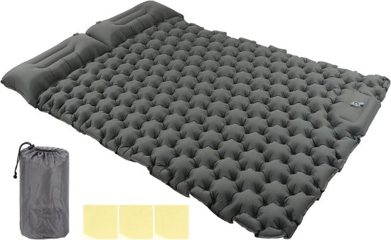 Isomat Campingmat - Slaapmat - Kamperen en Reizen - Geïntegreerde Voetpomp - 196 x 125 cm - Nylon