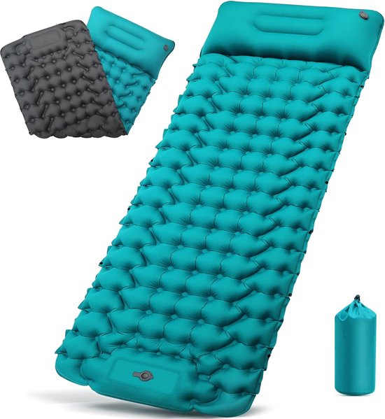 Isomat, campingslaapmat met voetperspomp, 10 cm dik, isolatiemat, outdoor luchtmatras, zelfopblazend, duurzaam, waterdicht, ultralicht, luchtmatras voor tenten, wandelen van Isomat
