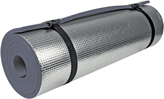 Isomat - Gymnastiekmat Yogamat - Kamperen Outdoor - Aluminium Coating - 180 cm - Zilver
