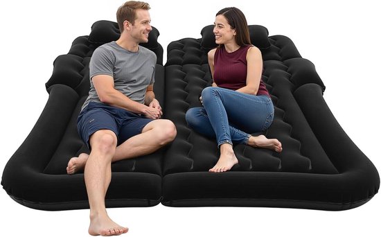 Isomat voor 2 - Luchtmatras Camping - Outdoor Avonturen - Onverwoestbare Kwaliteit - 174 x 126 cm - Zwart