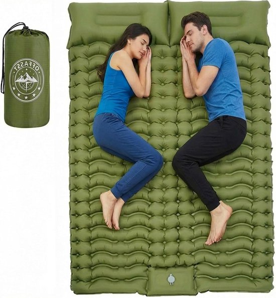 Isomat voor 2 personen - Dubbel campingmatras Luchtbed - Kamperen en outdoor - Verdikt en ultralicht