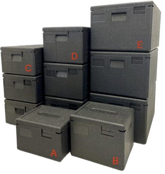 Isothermische container voor catering en transport - EPP isolatiebox - 22,3L van Merkloos