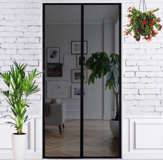 J-Pro Magnetisch Vliegengordijn - High Quality Glasvezel Deurhor - Deurgordijn - 210 x 91 cm – Zwart van Merkloos