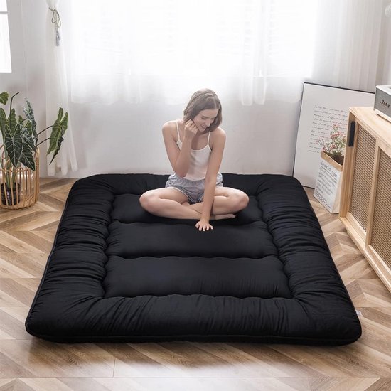 Japanse Futon Matras 150x200cm - Comfortabel en Opvouwbaar voor Gasten en Reizen van Merkloos