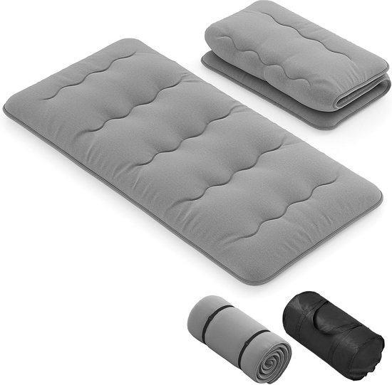 Japanse Futon Matras 90x200 cm | Opvouwbare Vloermatras met Wasbare Hoes en Reistas van Merkloos