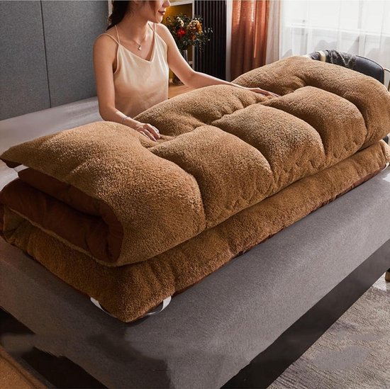 Japanse futon matras - Dorm matras - Comfortabel slapen - Meerlagige ondersteuning - 180x200cm - Grijs