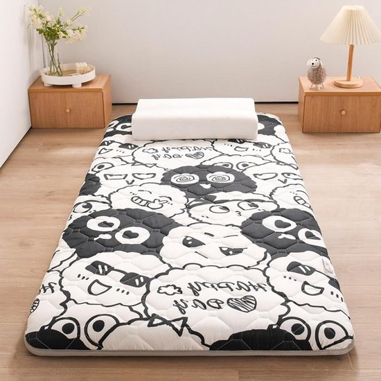 Japanse Futon Matras - Oprolbare Vloermat - Comfortabel Slapen - Dubbel Antislip Ontwerp - 100x200cm - 05