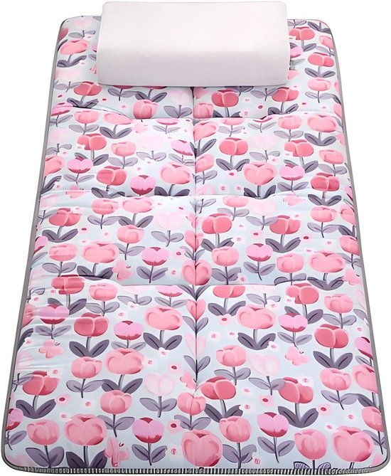 Japanse Futon Matras - Opvouwbaar Kussen - Ontspannen Slapen - Huidvriendelijk Katoen - Queen Maat - Roze