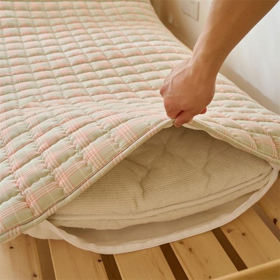 Japanse Futon Matras - Opvouwbaar Matras Vloermatras - Comfortabel Slapen - Dikke Katoenen Vulling - 90x200cm - Grijs