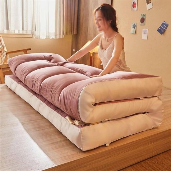 Japanse Futon Matras - Opvouwbaar Slaapkussen Vloermatras - Kamperen en Logeren - Ademend Dik Ontwerp - 180 x 200 cm