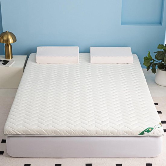 Japanse futon matras - Slaapkussen topper - Comfortabel slapen - Opvouwbaar en draagbaar - 120 x 190 cm - Grijs