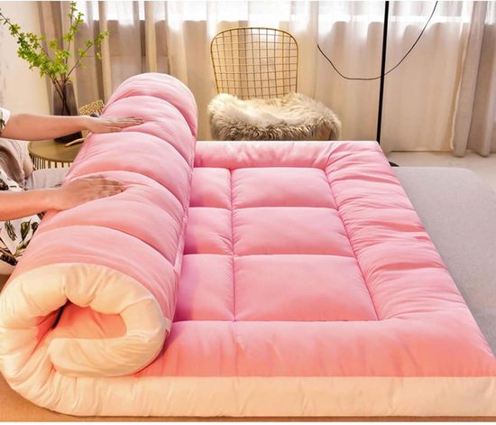Japanse Futon Matras - Slaapkussen Vloermat - Kamperen Logeren - Ergonomisch Ontwerp - 120 x 200 cm - Grijs