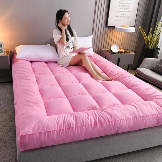 Japanse Futon Matras - Slaapmat Opvouwbaar - Vloer Slapen - Ergonomisch Ontwerp - 120x200 cm - Roze