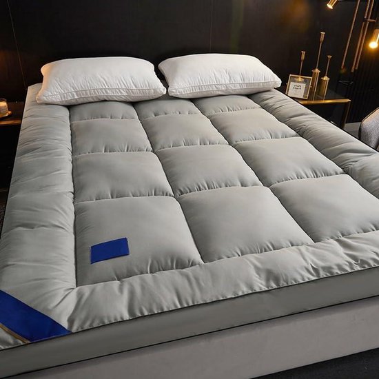 Japanse Futon Matras - Slaapmat Vloermatras - Flexibel Slapen - Oprolbaar Ergonomisch Ontwerp - Full - Grijs