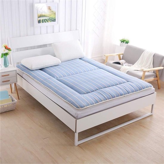 Japanse Futon Matras - Vloer Mat - Comfortabel Slapen - Ademend Hypoallergeen - 120x200cm - Wit