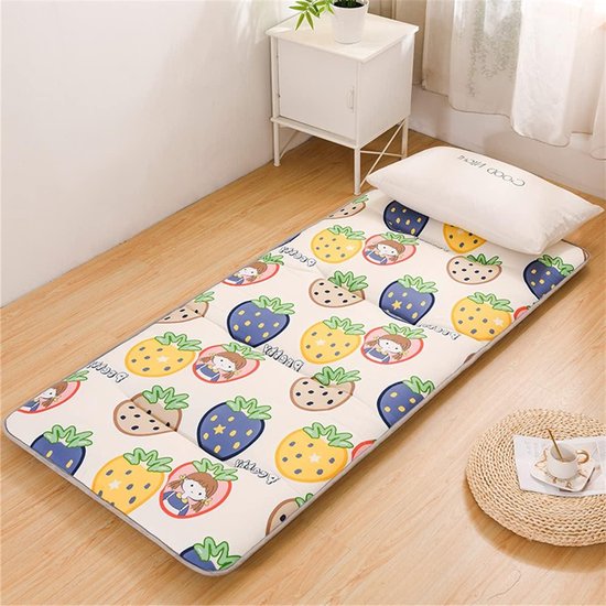 Japanse Futon Matras - Vloer Matras - Comfortabel Slapen - Huidvriendelijke Stof - 120x200cm - Geel