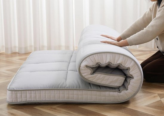 Japanse futon matras - Vloer slaapmat - Logeren en slapen - 10 cm dik traagschuim - 203 x 100 cm