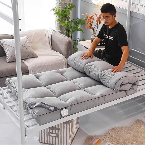 Japanse Futon Matras - Vloer Tatami Mat - Comfortabel Slapen - Opvouwbaar Ontwerp - 100x200cm - Effenn