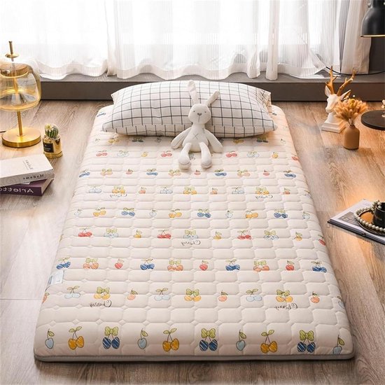 Japanse Futon Matras - Vloerbed Camping - Comfortabel Slapen - Ademend Opvouwbaar - 80x190cm - AA