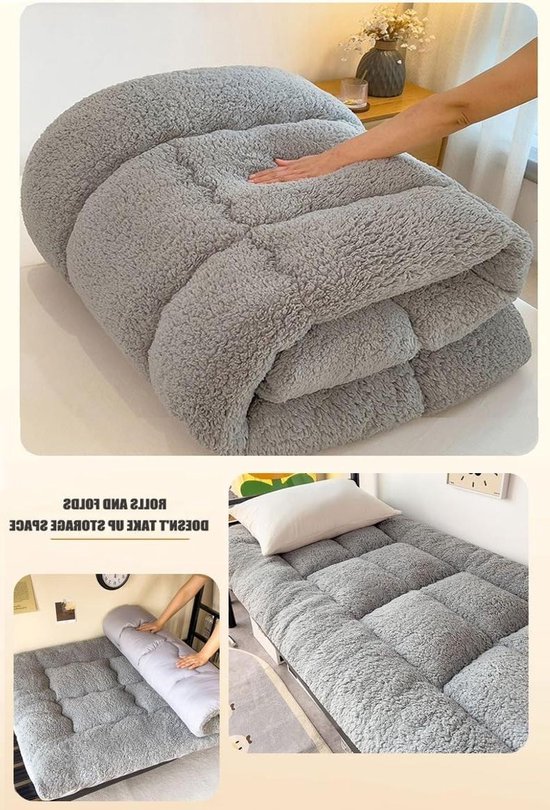 Japanse futon matras - Vloerbed - Comfortabel slapen - Opvouwbaar en draagbaar - 200x220cm - Groen