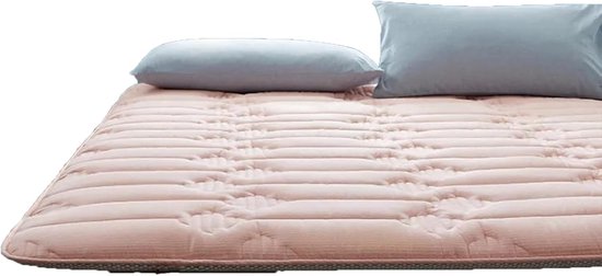 Japanse Futon Matras - Vloerbed Oprolbaar - Comfortabel Slapen - Verlicht Rugpijn - 100 x 200 cm - Roze