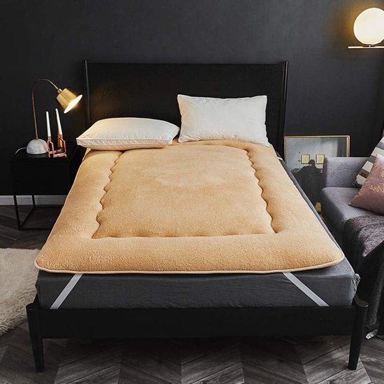 Japanse Futon Matras - Vloermat Tatami - Comfortabel Slapen - Ergonomisch Ontwerp - 135x200cm - Camel