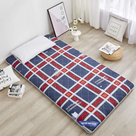 Japanse Futon Matras - Vloermat Tatami - Comfortabel Slapen - Opvouwbaar en Draagbaar - 120x200cm - Geel