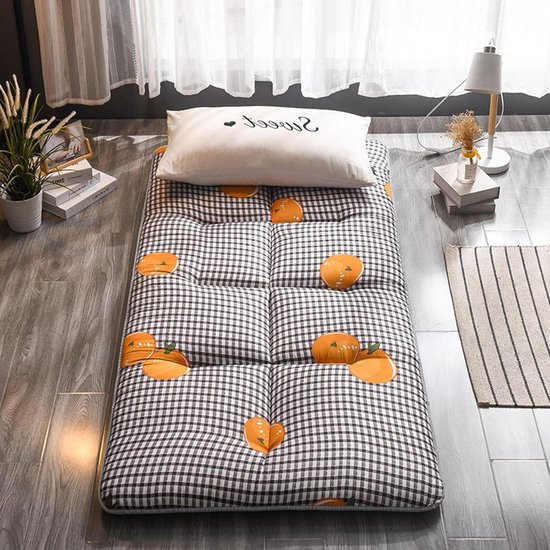 Japanse Futon Matras - Vloermatras Opvouwbaar - Comfortabel Slapen - Drielaagse Structuur - 100x200cm - Niet gespecificeerd