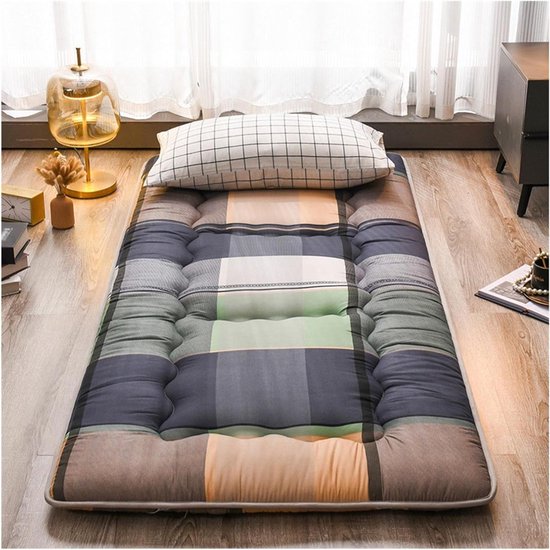 Japanse Futon Matras - Vloermatras Opvouwbaar - Ruimtebesparend Slapen - Driedimensionaal Gewatteerd - 120 x 200 cm - Niet gespecificeerd