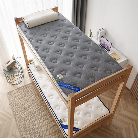Japanse Futon Matras - Vloermatras Rolbaar Tatami - Comfortabel Slapen - 5 Laags Structuur - 150x190cm - Grijs