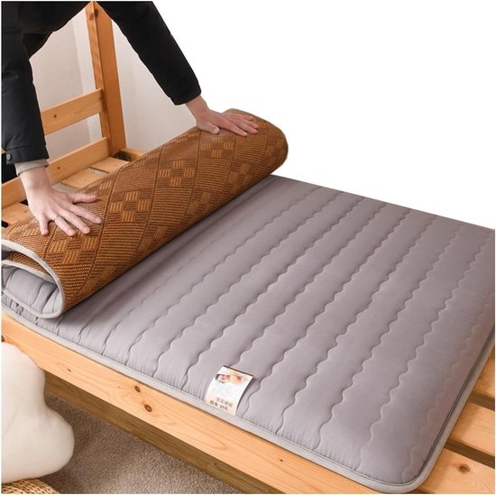 Japanse Futon Matras - Vouwmatras Tatami - Comfortabel Slapen - Extra Dikke Vulling - 90 x 190 cm - Wit