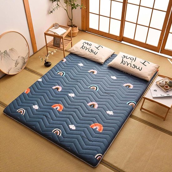 Japanse Futon Vloermatras Dubbele Futon Vloermat Studentenflat Comfort Draagbaar Zacht En Ademend Tatami Futon Mat Gast Matras Voor Thuis Camping,D,150x200cm