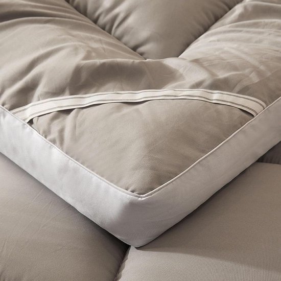 Japanse Futonmatras - Draagbaar Logeerbed - Comfortabel Slapen - Ademend en Veerkussen - 7 cm dik - Grijs