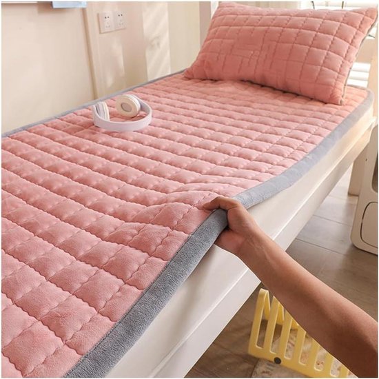 Japanse futonmatras - Logeerbed matras - Comfortabel slapen - Extra dik gewatteerd - 90 x 200 cm - Grijs