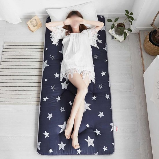 Japanse Futonmatras - Oprolbare Matras - Comfortabel Slapen - Dubbel Antislipontwerp - 90x200cm - Grijs