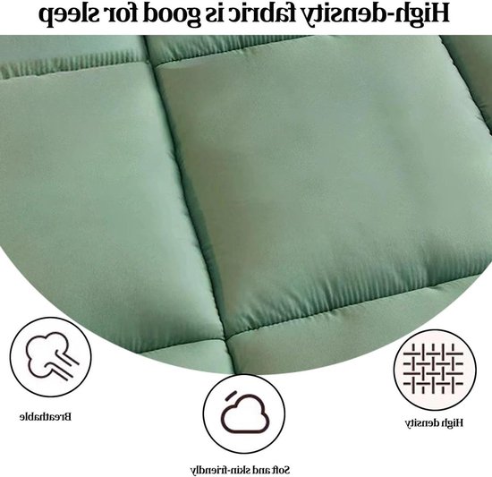 Japanse futonmatras - Oprolbare matras - Comfortabel slapen - Extra dikke vulling - 10 cm dik - Grijs