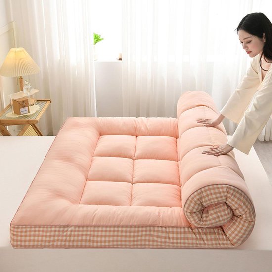 Japanse futonmatras - Oprolbare matras - Gastvrij slapen - 10 cm dik - 80 x 200 cm - Grijs