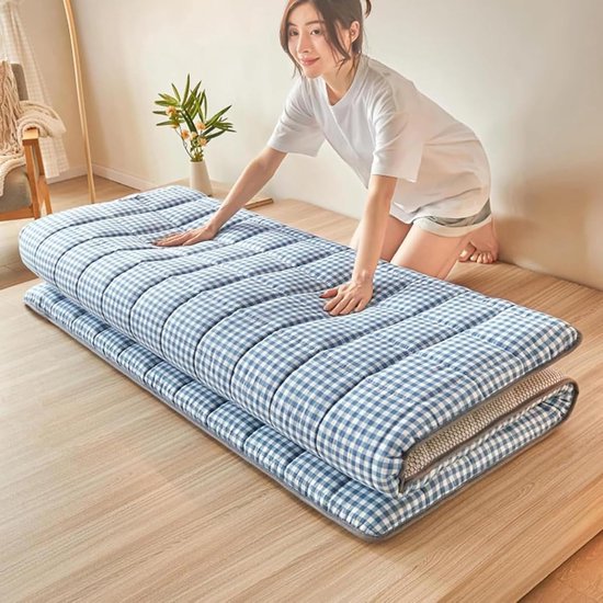 Japanse Futonmatras - Opvouwbaar Gastenbed - Comfortabel Slapen - Ademend en Dik - 120 x 200 cm - Wit