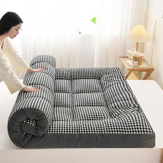 Japanse futonmatras - Opvouwbaar matras - Comfortabel slapen - Verdikte winteruitvoering - Universele pasvorm - Grijs