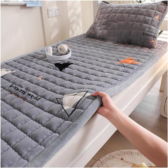 Japanse futonmatras - Opvouwbaar matras - Extra slaapplaats - Extra dik - 90x200 cm - Grijs
