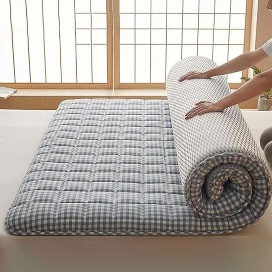 Japanse Futonmatras - Opvouwbaar Matras Vloer - Ruimtebesparend Slapen - Extra Dikke Matras - 5 cm Dik - Grijs